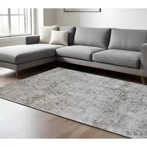 Photo of Cream and Beige Abstract Area Rug