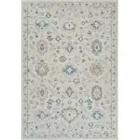 Photo of Cream and Beige Abstract Distressed Area Rug