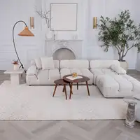 Photo of Cream and Beige Abstract Distressed Area Rug