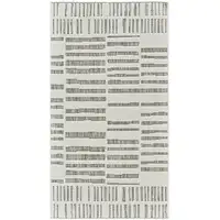 Photo of Cream and Beige Abstract Distressed Indoor Outdoor Area Rug