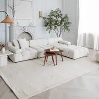 Photo of Cream and Beige Abstract Non Skid Area Rug