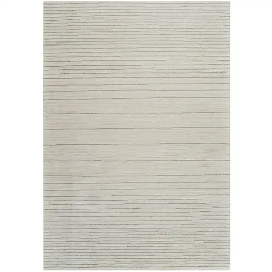 Cream and Beige Abstract Non Skid Area Rug Photo 2