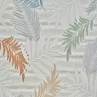 Photo of Cream and Beige Botanical Leaves Distressed Indoor Outdoor Area Rug