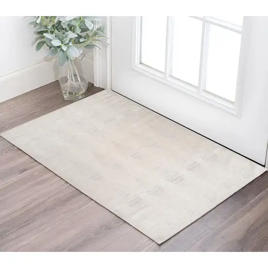 Cream and Beige Geometric Area Rug Photo 1