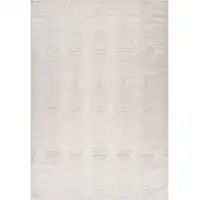 Photo of Cream and Beige Geometric Distressed Area Rug