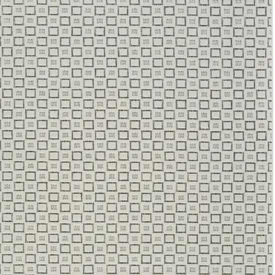 Cream and Beige Geometric Distressed Indoor Outdoor Area Rug Photo 4