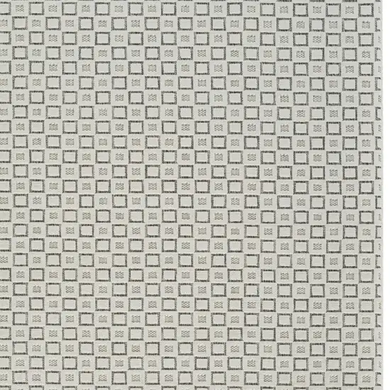 Cream and Beige Geometric Distressed Indoor Outdoor Area Rug Photo 4