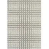 Photo of Cream and Beige Geometric Distressed Indoor Outdoor Area Rug