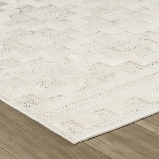 Cream and Beige Moroccan Area Rug Photo 7