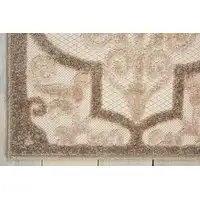 Photo of Cream and Beige Trellis Indoor Outdoor Area Rug