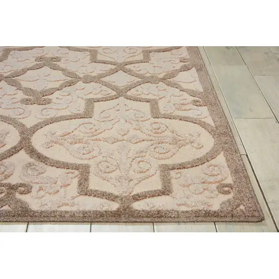 Cream Moroccan Indoor Outdoor Area Rug Photo 5