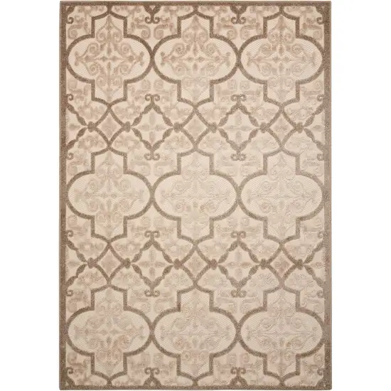 Cream Moroccan Indoor Outdoor Area Rug Photo 1