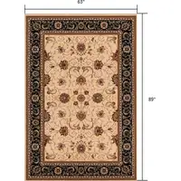 Photo of Cream and Black Decorative Area Rug