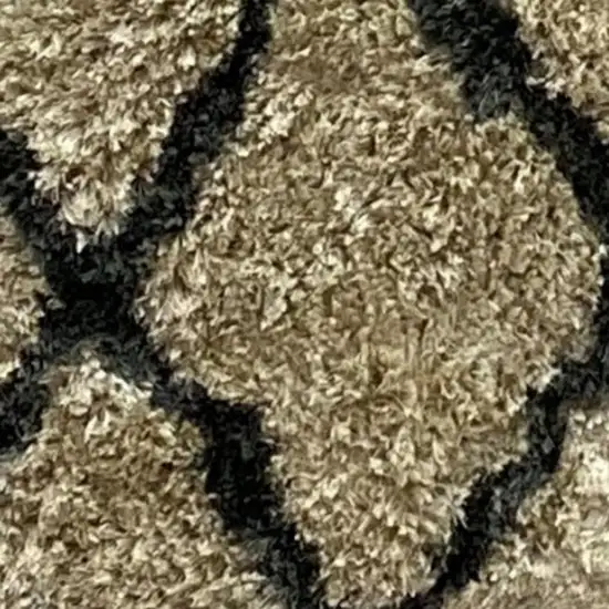 Cream and Black Lattice Area Rug Photo 7