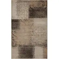 Photo of Damask Distressed Stain Resistant Area Rug