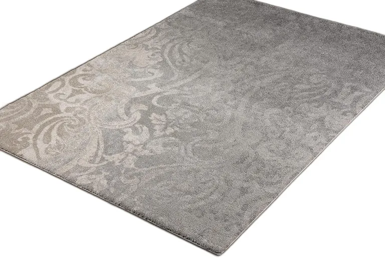 Damask Power Loom Stain Resistant Area Rug Photo 5