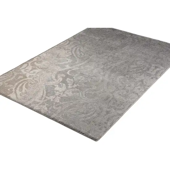 Damask Power Loom Stain Resistant Area Rug Photo 6