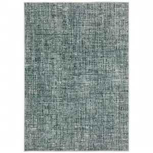 Photo of Dark Blue Light Blue Grey Ivory And Beige Abstract Power Loom Stain Resistant Area Rug