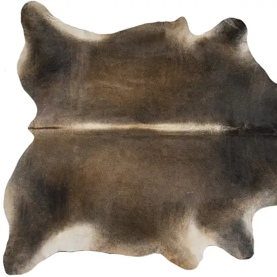 Dark Brown Cowhide Hand Knotted Area Rug Photo 3