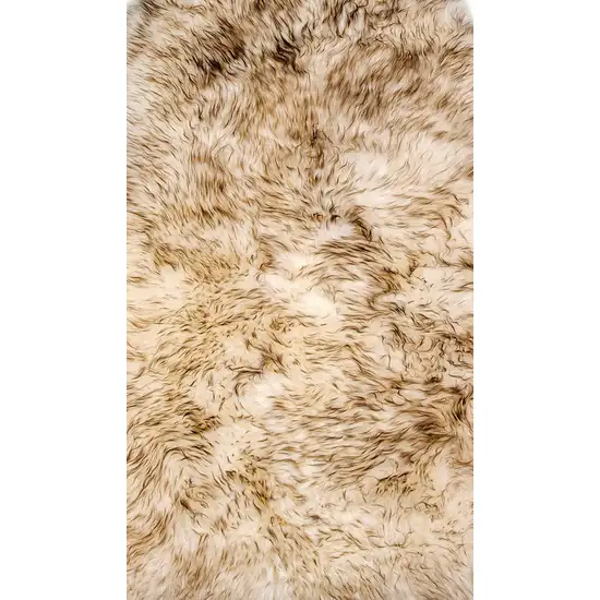 Dark Cream New Zealand Natural Sheepskin Rug Photo 1