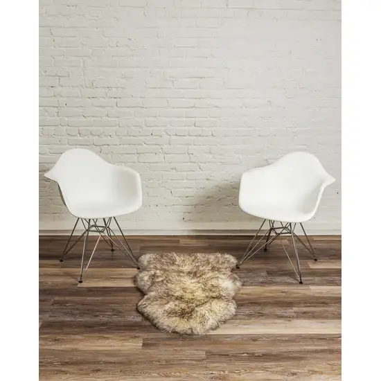 Dark Cream New Zealand Natural Sheepskin Rug Photo 5