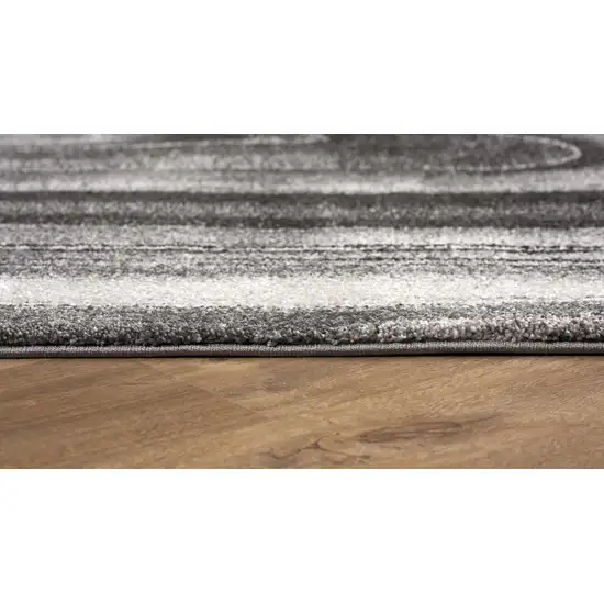 Dark Gray Abstract Illusional Area Rug Photo 9