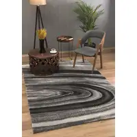 Photo of Dark Gray Abstract Illusional Area Rug