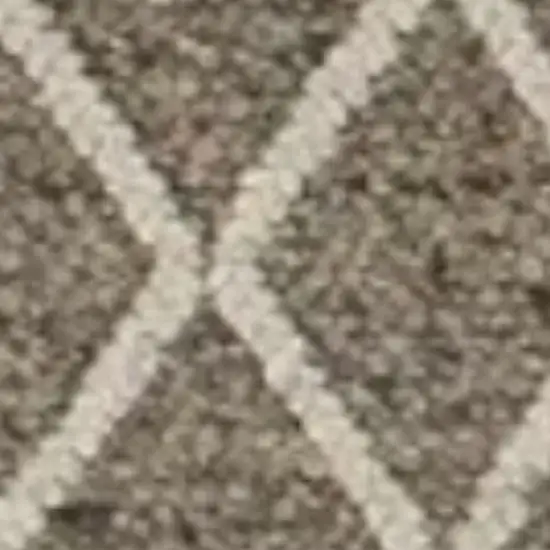 Dark Grey Hand Woven Diamond Pattern Indoor Area Rug Photo 3