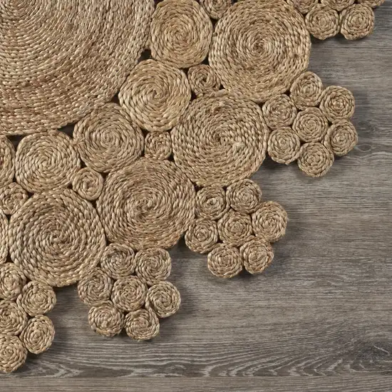 Dazzling Concentric Natural Boutique Jute Rug Photo 6
