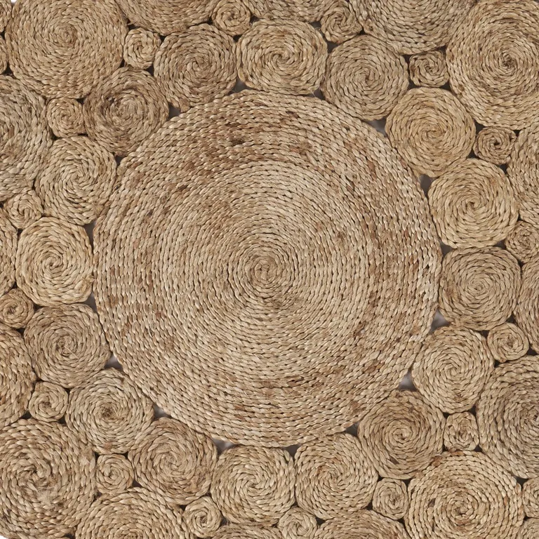 Dazzling Concentric Natural Boutique Jute Rug Photo 2