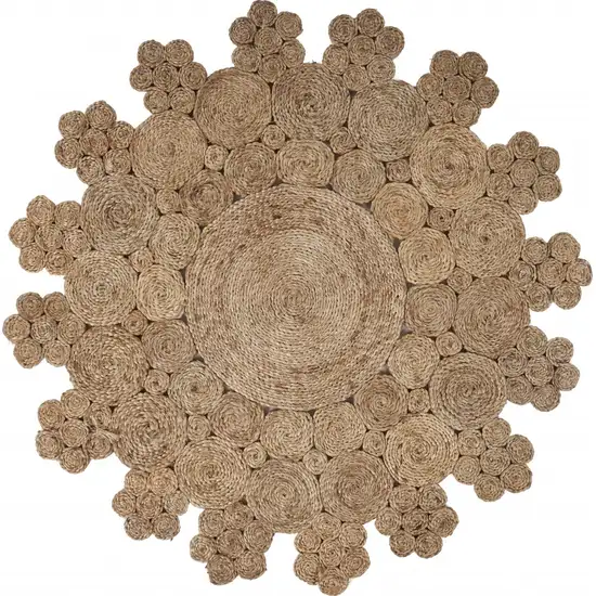 Dazzling Concentric Natural Boutique Jute Rug Photo 1