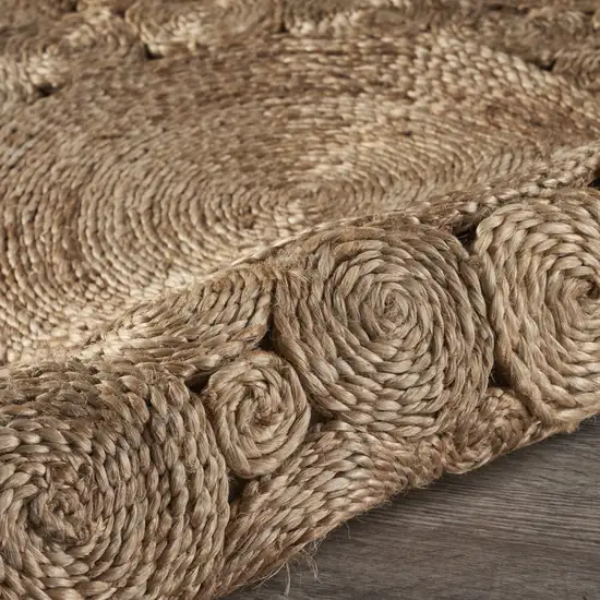 Dazzling Concentric Natural Boutique Jute Rug Photo 5