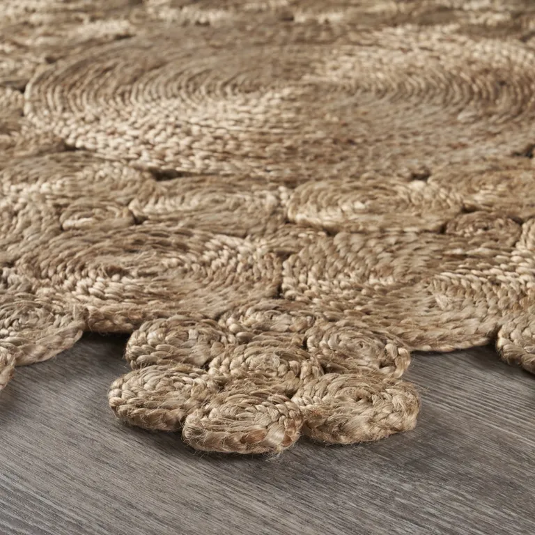 Dazzling Concentric Natural Boutique Jute Rug Photo 3