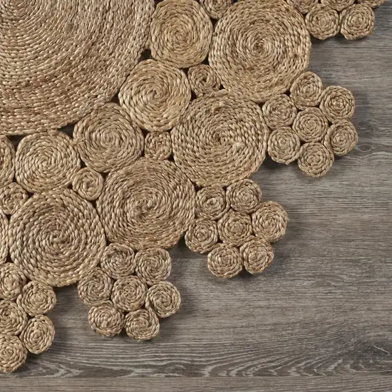 Dazzling Concentric Natural Boutique Jute Rug Photo 7