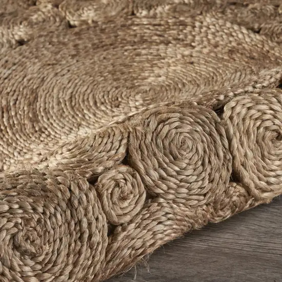 Dazzling Concentric Natural Boutique Jute Rug Photo 6