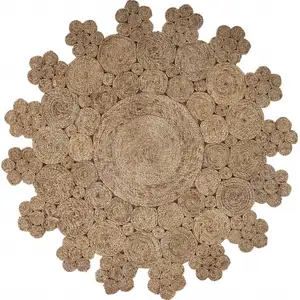 Photo of Dazzling Concentric Natural Boutique Jute Rug