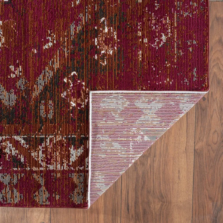 Deep Red Traditional Area Rug Photo 3