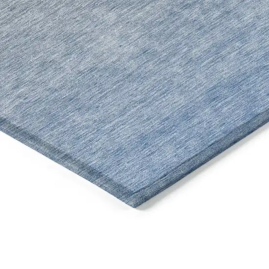 Denim Blue And Gray Ombre Washable Indoor Outdoor Area Rug Photo 5