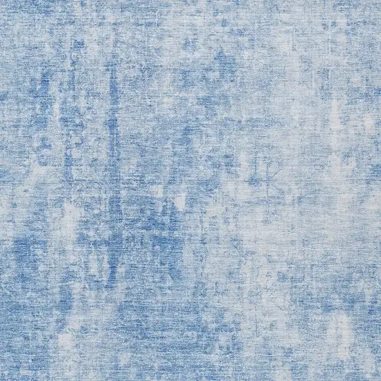 Denim Blue And Ivory Abstract Washable Indoor Outdoor Area Rug Photo 5