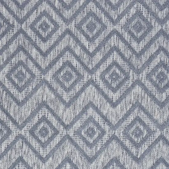 Denim Blue Argyle Indoor Outdoor Area Rug Photo 3