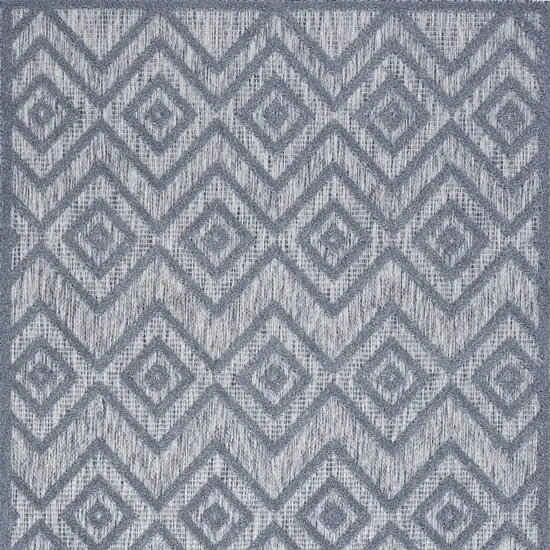 Denim Blue Argyle Indoor Outdoor Area Rug Photo 4