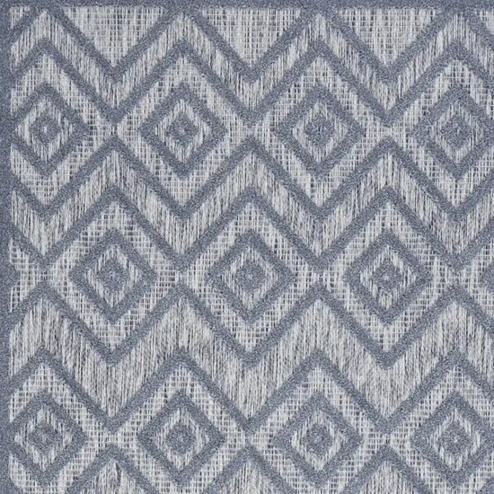 Denim Blue Argyle Indoor Outdoor Area Rug Photo 3