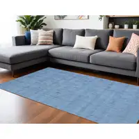 Photo of Denim Blue Hand Loomed Area Rug