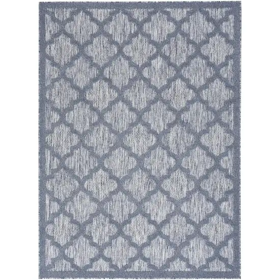 Denim Blue Ikat Indoor Outdoor Area Rug Photo 1