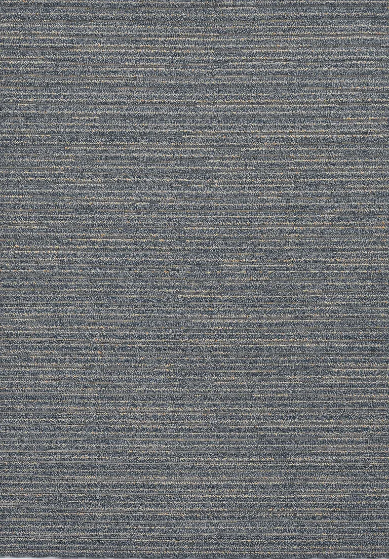 Denim Blue Machine Woven UV Treated Abstract Lines Indoor Outdoor Area Rug Photo 2