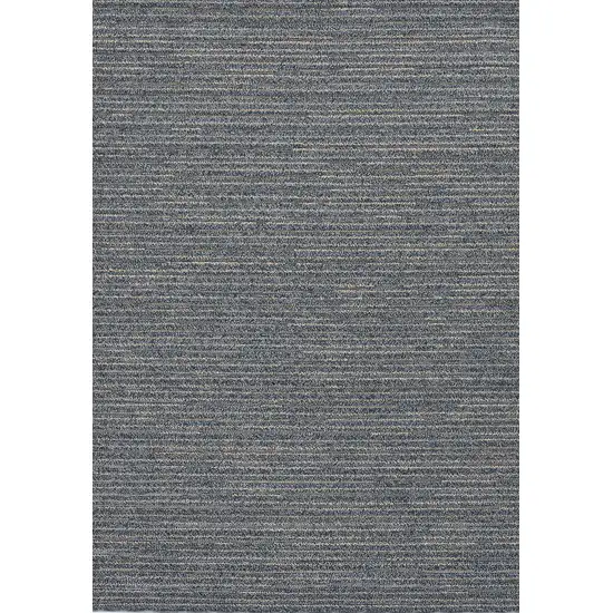 Denim Blue Machine Woven UV Treated Abstract Lines Indoor Outdoor Area Rug Photo 2