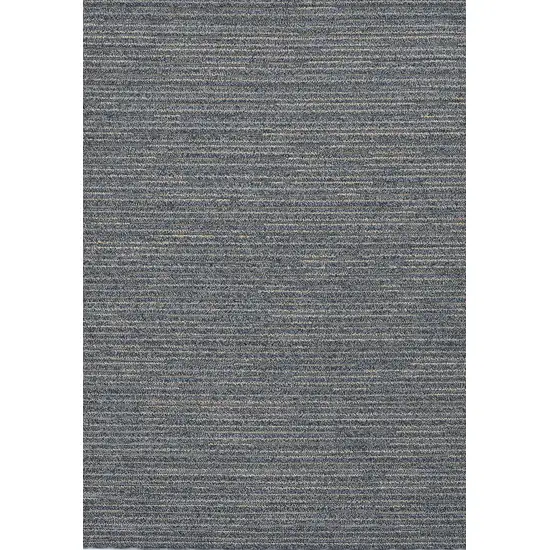 Denim Blue Machine Woven UV Treated Abstract Lines Indoor Outdoor Area Rug Photo 1