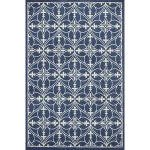 Photo of Denim Classical Pattern UV Treated Area Rug