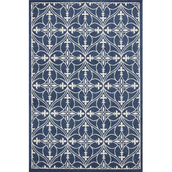 Blue and Ivory Area Rug Photo 2