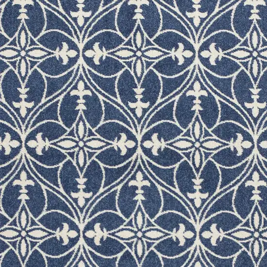 Blue and Ivory Area Rug Photo 5